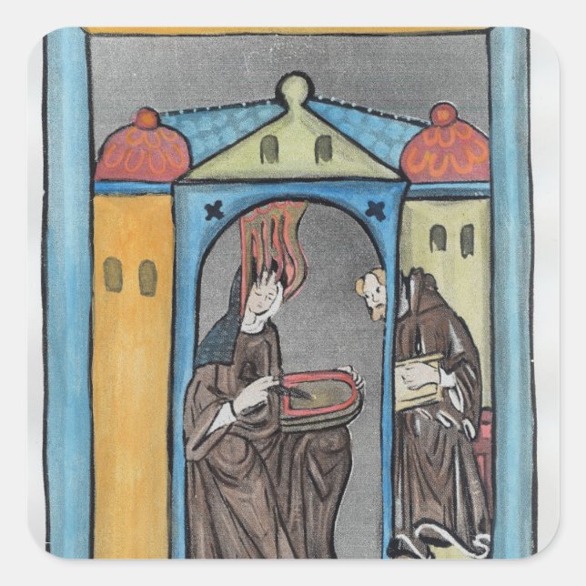 Adesivo Quadrado Hildegard de Bingen (Frente)