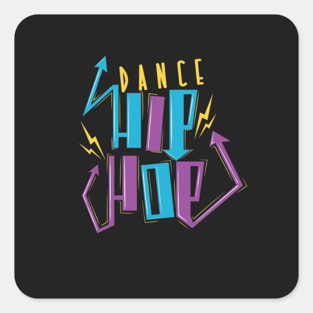 Adesivo Quadrado Hip Hop Dance (Frente)