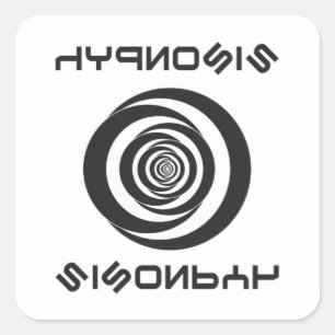 Adesivo Quadrado Hipnose Hipnotizar Hipnotizar Ideia de Presente Hi