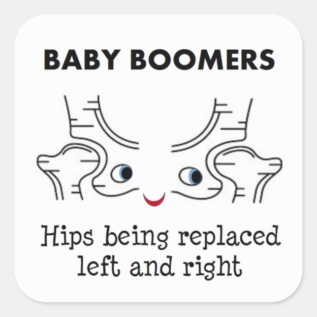 Adesivo Quadrado Hips do Baby Boomer (Frente)