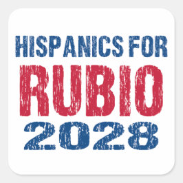 Adesivo Quadrado Hispanics for Rubio 2028