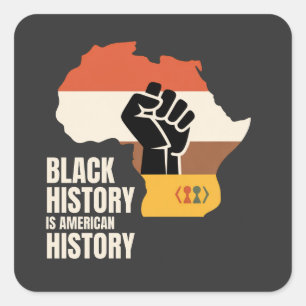 Adesivo Quadrado História Negra É Cultura Herança Americana