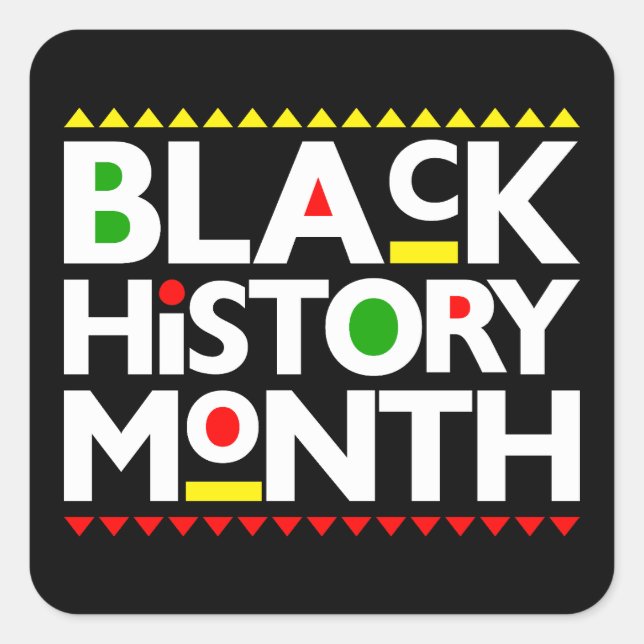 Adesivo Quadrado História Negra Mês Melanin Rei Rainha Sista Bruh (Frente)