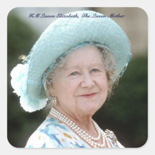 Adesivo Quadrado HM rainha Elizabeth, mãe de rainha Berlim 1987