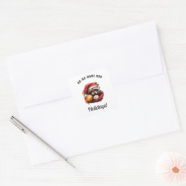 Adesivo Quadrado Ho-Ho-Home Run Baseball Christmas Envelope Seal