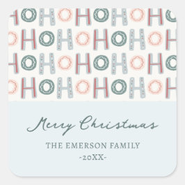 Adesivo Quadrado Ho Ho Sticker