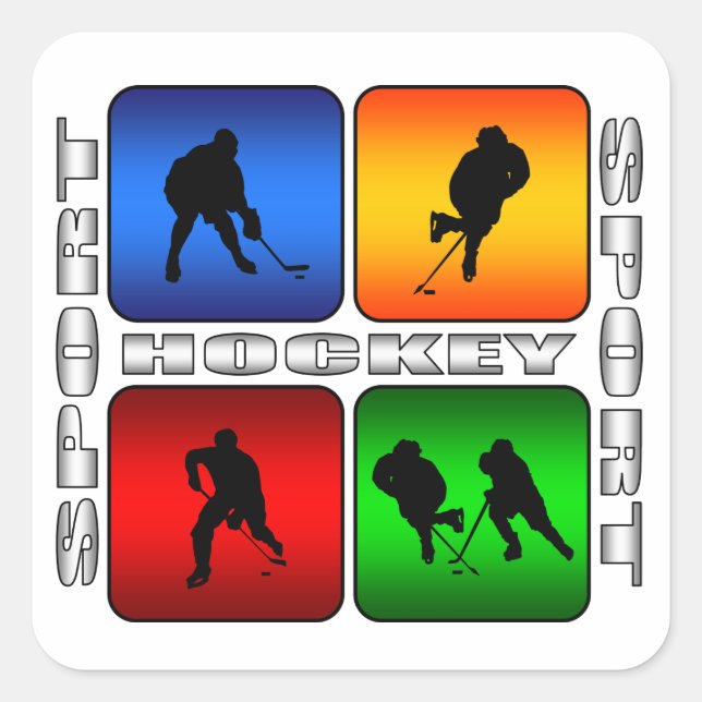 Adesivo Quadrado Hockey espetacular (Frente)