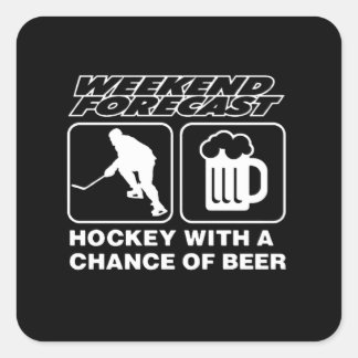 Adesivo Quadrado Hockey Lover | Hóquei Com Possibilidade De Cerveja