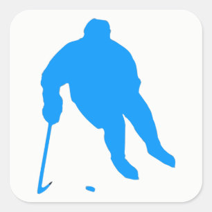 Adesivo Quadrado Hockey Silhouette