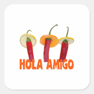 Adesivo Quadrado Hola Amigo