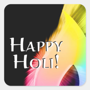 Adesivo Quadrado holi feliz (luz da cor)
