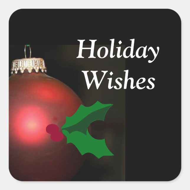 ADESIVO QUADRADO HOLIDAY DESEJA ENVELOPE SEAL E GÊMEAS DE NATAL (Frente)