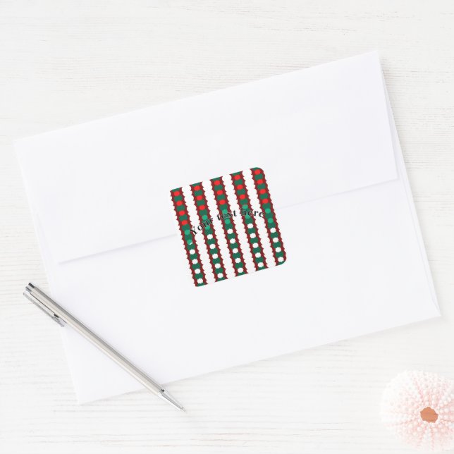 Adesivo Quadrado Holiday Postcard (Envelope)