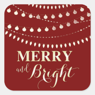 Adesivo Quadrado Holiday Typography trendy Christmas