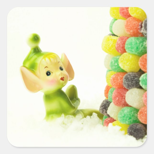 Adesivo Quadrado Holly, o Elf Pixie (Frente)