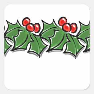 Adesivo Quadrado Holly Sprigs