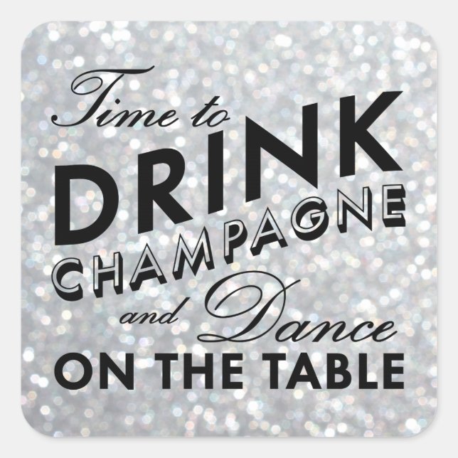 Adesivo Quadrado Hollywood Glam Sticker (Frente)