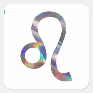 Adesivo Quadrado holograma Leo