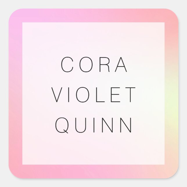 Adesivo Quadrado Holographic Ombre (Frente)