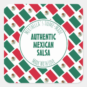 Adesivo Quadrado Home Feito AUTÊNTICO MEXICAN SALSA