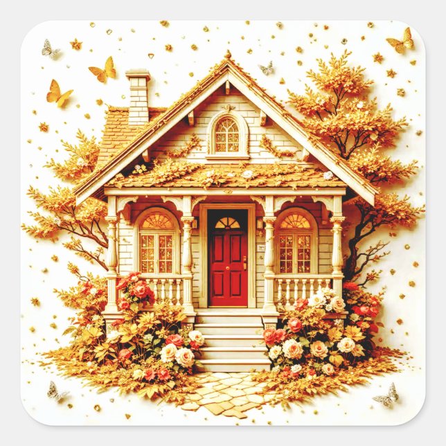 Adesivo Quadrado Home Sweet Home (Frente)