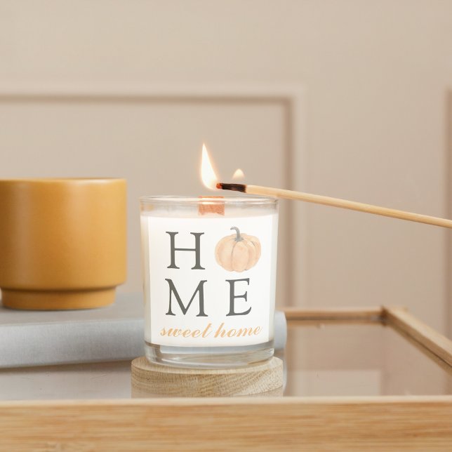 Adesivo Quadrado Home Sweet Home | Abóbora Laranja | Fall Season (Criador carregado)