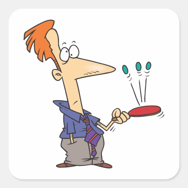 Adesivo Quadrado Homem Batendo Bolas Em Um Bat (Frente)