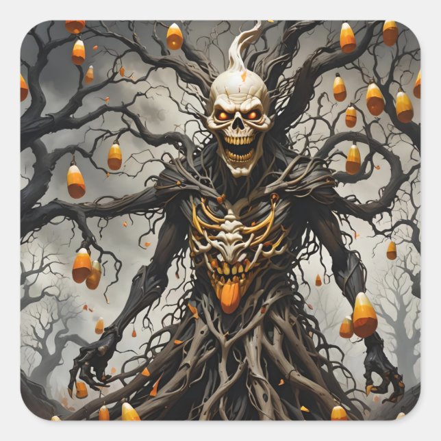 Adesivo Quadrado Homem de Milho Doce (Frente)