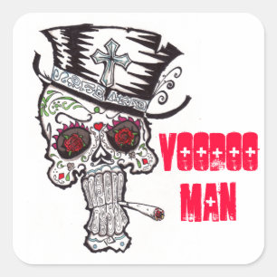 Adesivo Quadrado homem do voodoo
