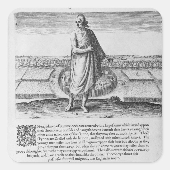 Adesivo Quadrado Homem indiano idoso em seu vestuário do inverno (Frente)