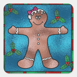 Adesivo Quadrado Homem-pão de vidro retido