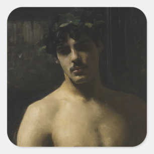 Adesivo Quadrado Homem que veste louros