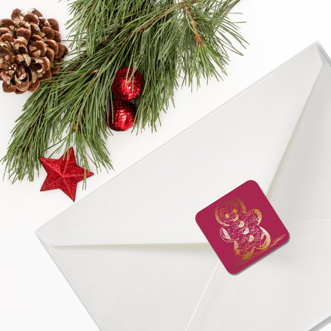 Adesivo Quadrado Homem Quente De Pão De Cobre (Criador carregado)