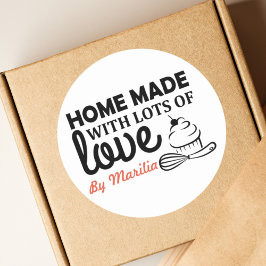 Adesivo Quadrado Homemade Cupcakes Classic Round Sticker