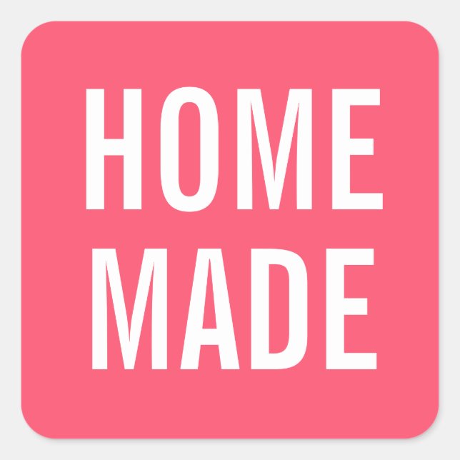 Adesivo Quadrado Homemade simples e moderada e ousada (Frente)
