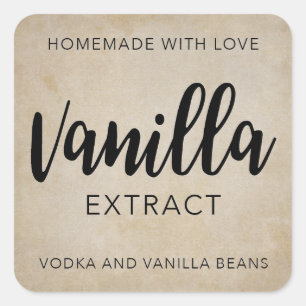 Adesivo Quadrado Homemade Vanilla Extract VE001_04sq