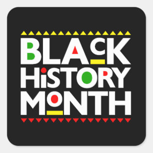Adesivo Quadrado Homens Melanin Homens História Negra Crianças