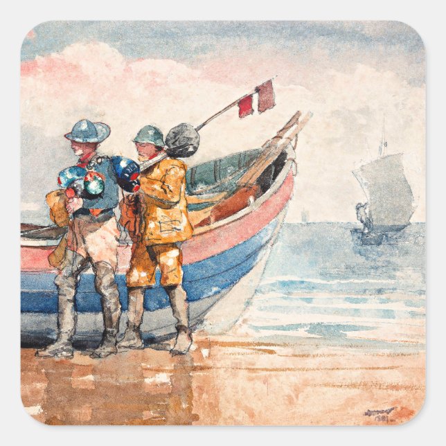 Adesivo Quadrado Homer - O Regresso, belas artes, (Frente)