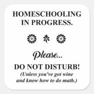 ADESIVO QUADRADO HOMESCHOOLING EM ANDAMENTO!
