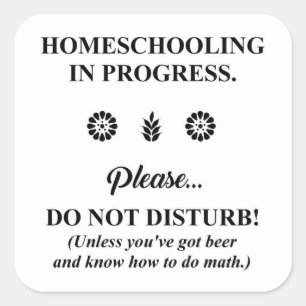 ADESIVO QUADRADO HOMESCHOOLING EM ANDAMENTO!
