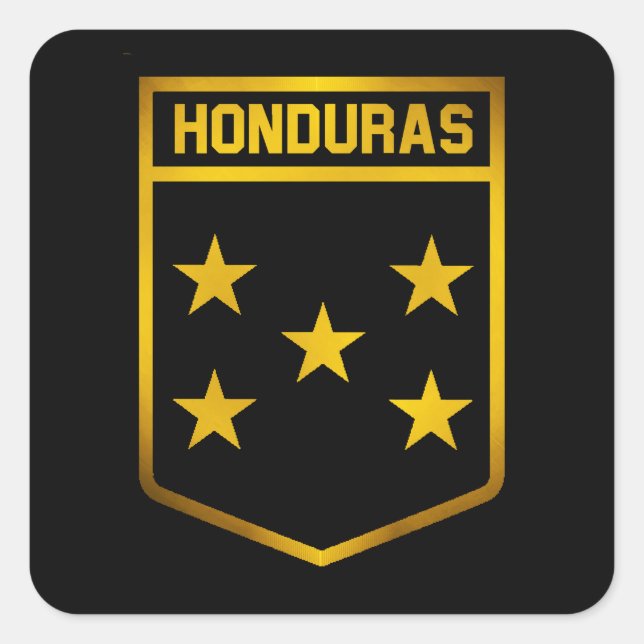 Adesivo Quadrado Honduras Emblem (Frente)