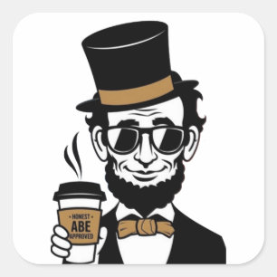 Adesivo Quadrado Honest Abe