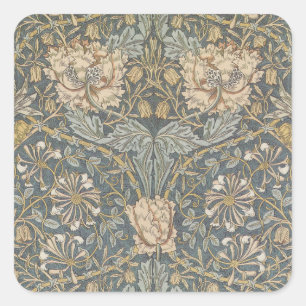 Adesivo Quadrado Honeysuckle de William Morris, Vintage Flowers Art