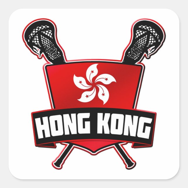 Adesivo Quadrado Hong Kong Lacrosse (Frente)