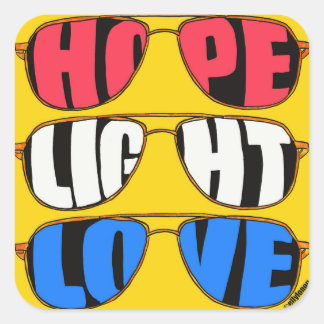 Adesivo Quadrado Hope Light Love Biden Sticker