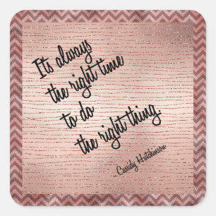 Adesivo Quadrado Hora certa