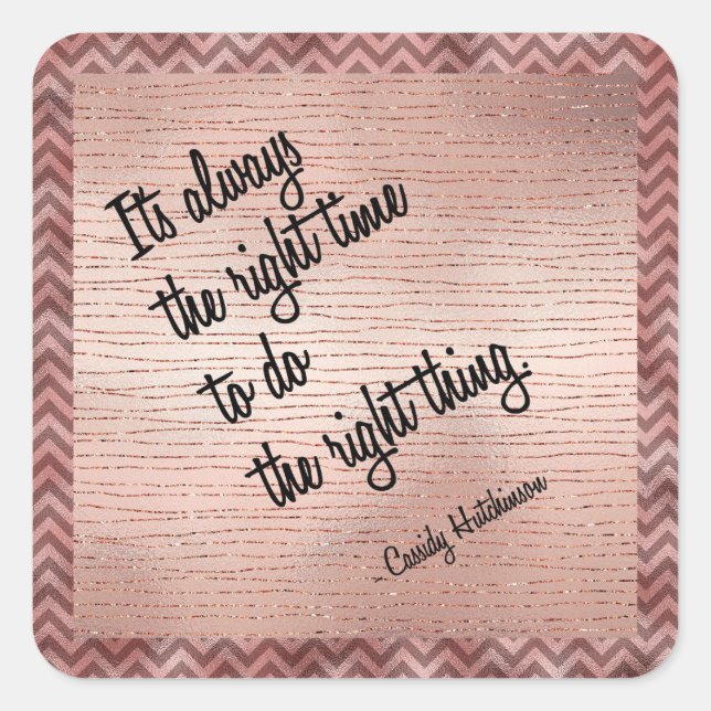 Adesivo Quadrado Hora certa (Frente)