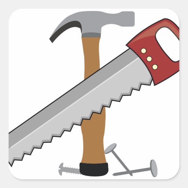 Adesivo Quadrado Hora da ferramenta (Frente)