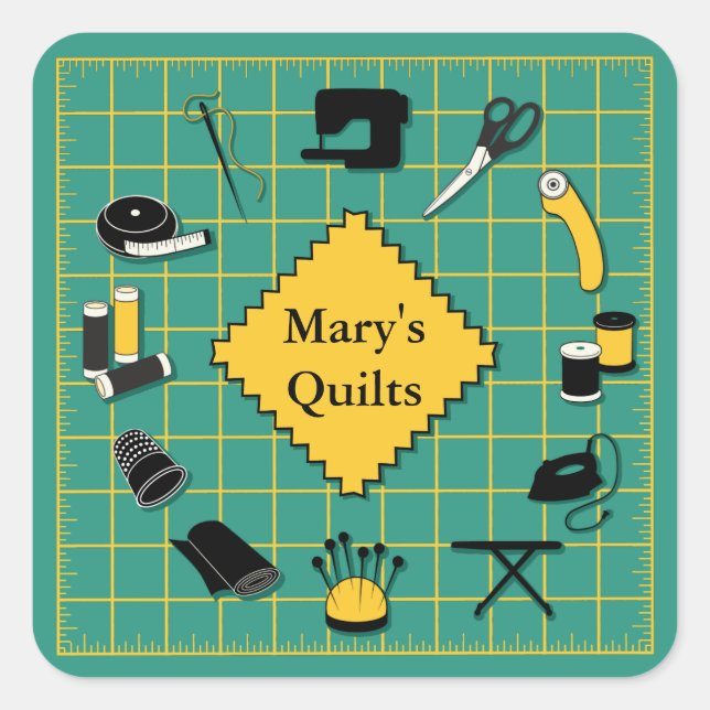 Adesivo Quadrado Hora de encerramento Personalizar o rótulo (Frente)