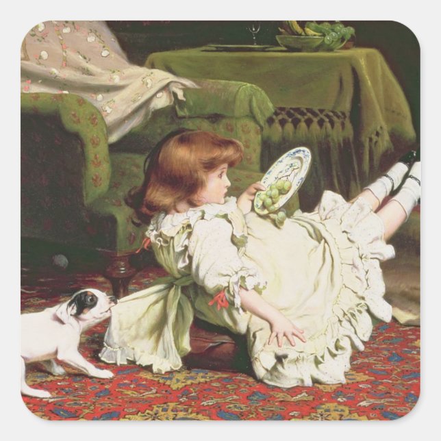 Adesivo Quadrado Hora de jogar, 1886 (Frente)